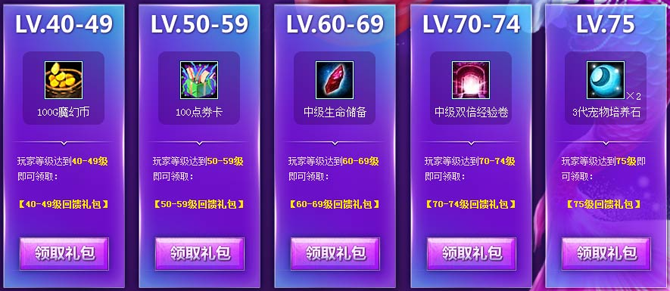魔幻大陆40级以上玩家百万大礼倾情回馈