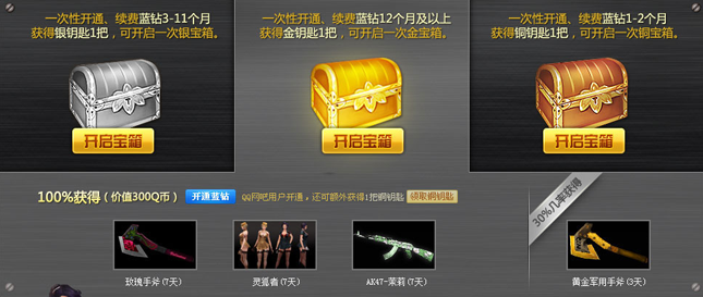 CF蓝钻大寻宝 开箱送好礼