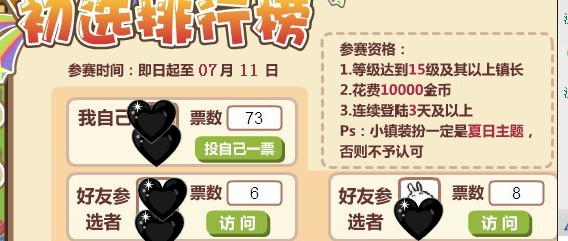 阳光小镇夏日精灵主题show活动开启 教你如何给自己和好友投票