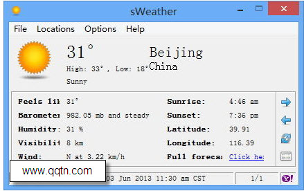 ����Ԥ������(sWeather)1.5.1 Build 1