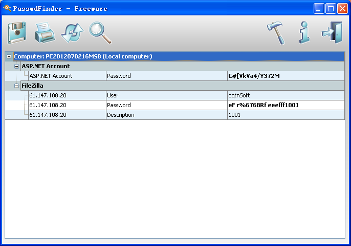PasswdFinder下载1.0.0.22 免费安装版