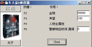 偷车大盗6修改器+四项属性