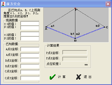 前方交会1.0 绿色版