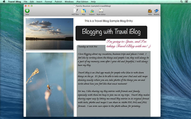 ������־����Travel iBlog for Mac1.60 �ٷ���