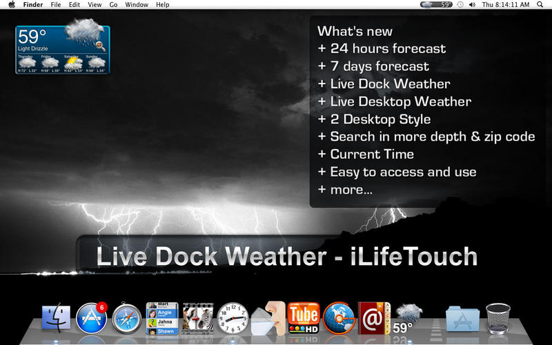 ������ͷLive Dock Weather for Mac2.6 �ٷ���