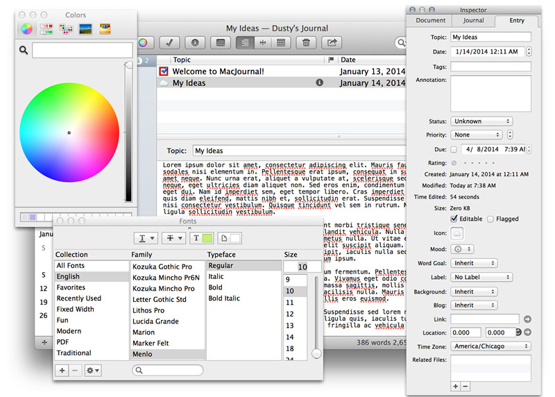 ��־��¼����MacJournal6.1.5 Mac��