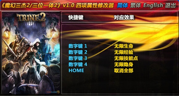 三位一体2四项属性修改器1.0 下载