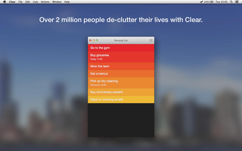 �б���¼Ӧ��Clear for Mac1.1.5 �ٷ���