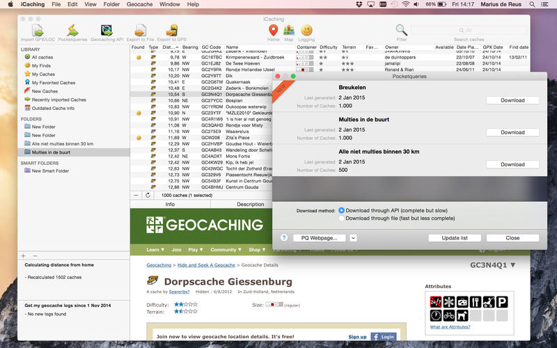 GPX�ļ���������iCaching Mac��4.95 �ٷ���