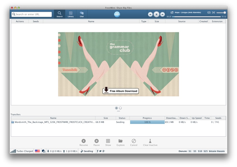 FrostWire for Mac6.0.4 �ٷ����°�