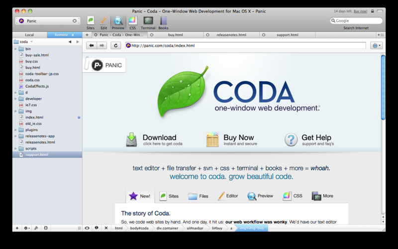 ��ҳ�������Coda for Mac2.5.7 �ƽ��
