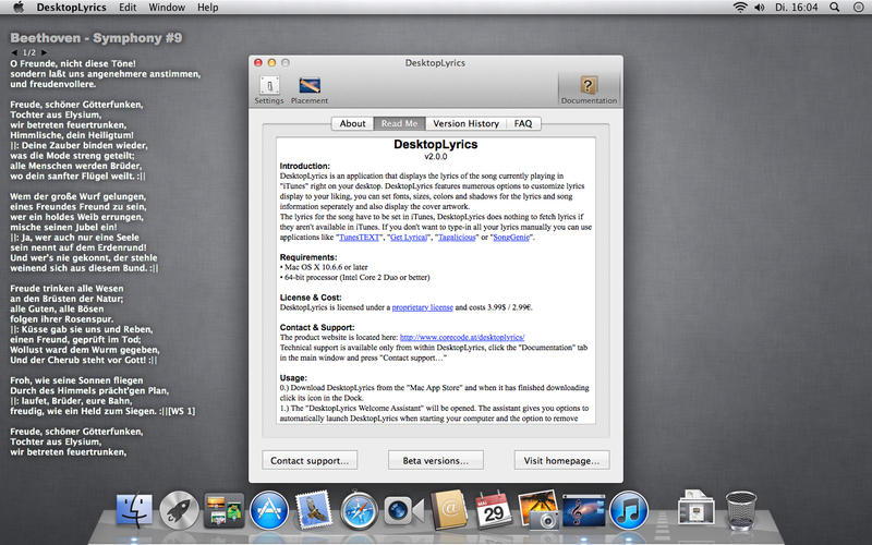 �����ʾDesktopLyrics for Mac2.6.6 �ٷ���