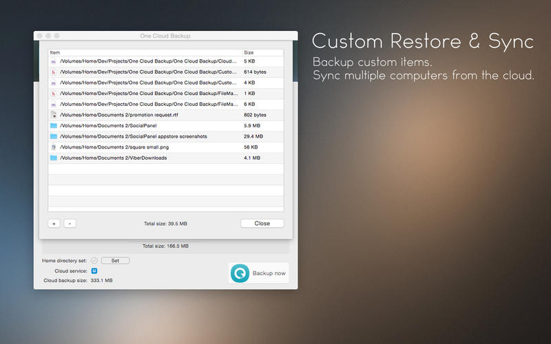 One Cloud Backup for Mac����1.0.2