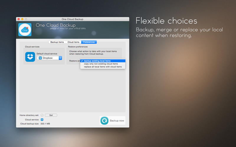 One Cloud Backup for Mac����1.0.2