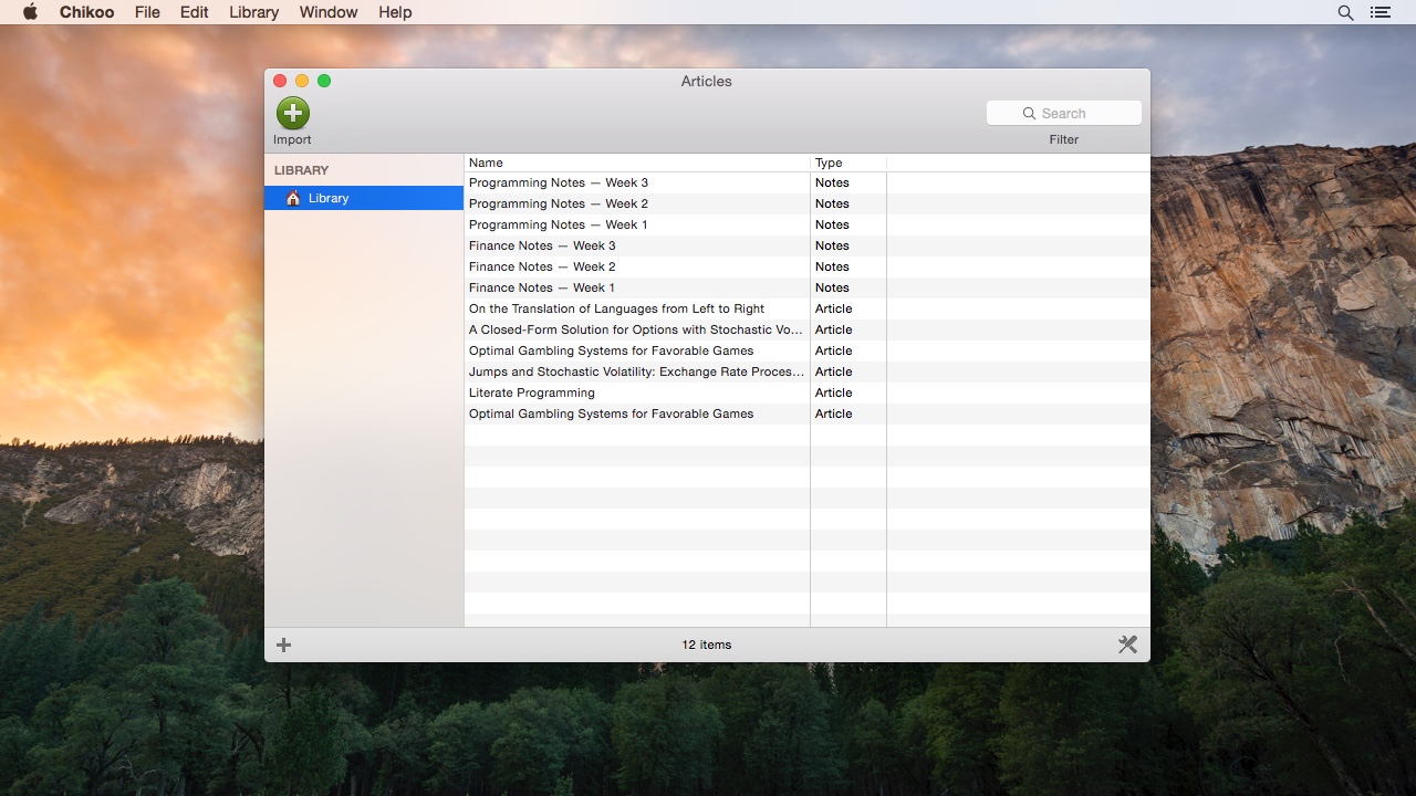 Chikoo for Mac�ļ�����1.1