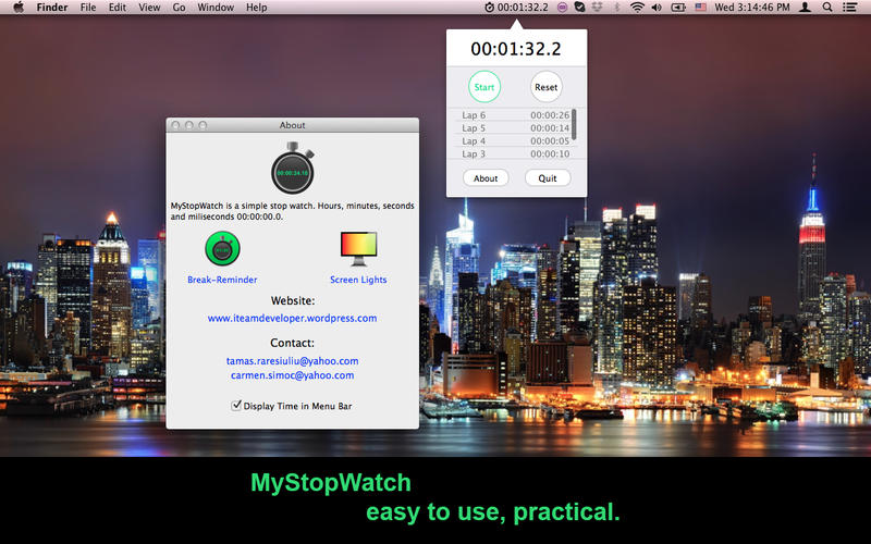 MyStopWatch for Mac(��ʱ������)1.0